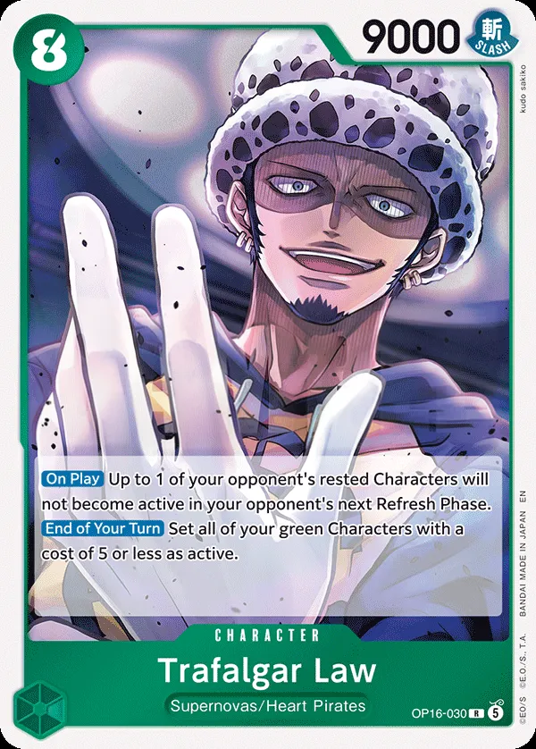 The Time of Battle 英語版 Trafalgar Law OP16-030 カード表面
