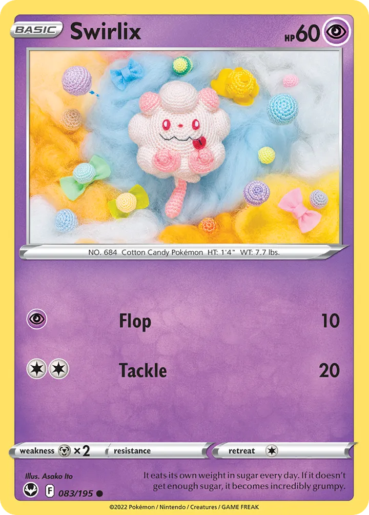 Sword & Shield—Silver Tempest 영어판 Swirlix 83 카드 앞면