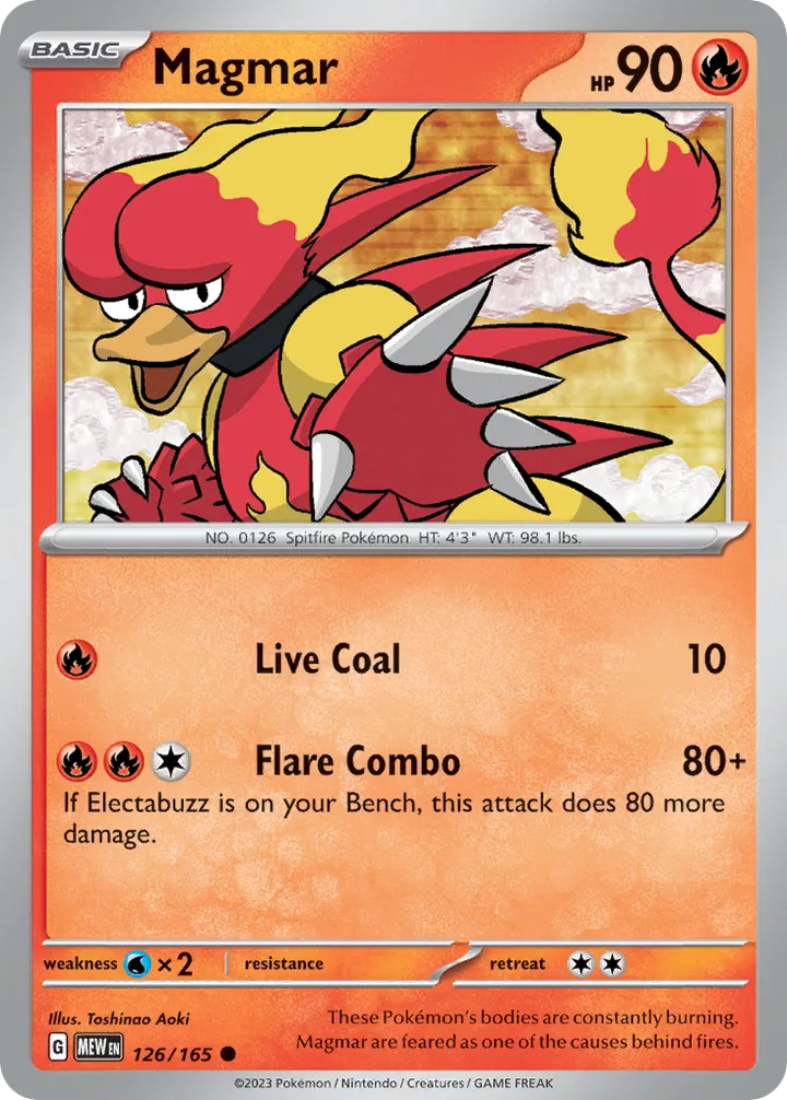 Front of Magmar 126, Scarlet & Violet—151 English