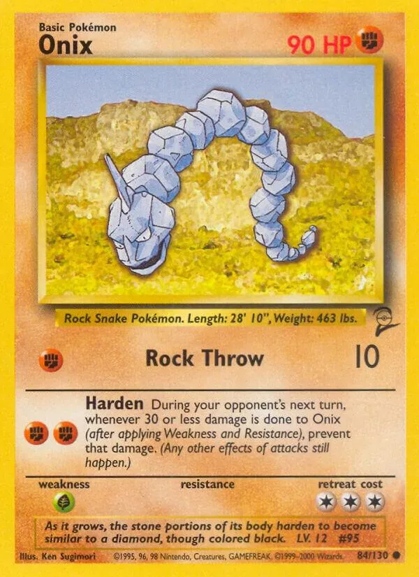 Base Set 2 영어판 Onix 84 카드 앞면