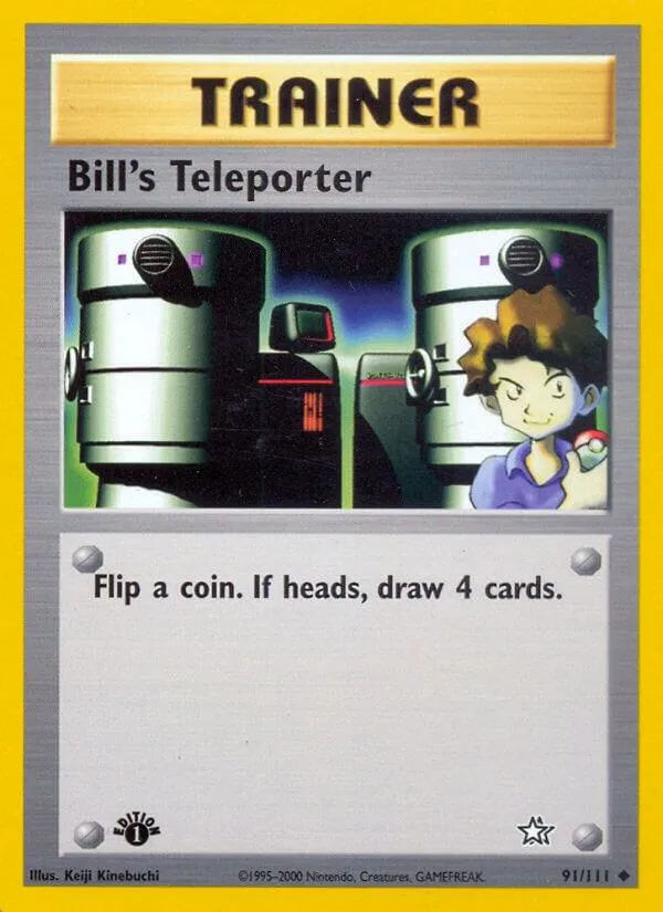 Neo Genesis 영어판 Bill's Teleporter 91 카드 앞면