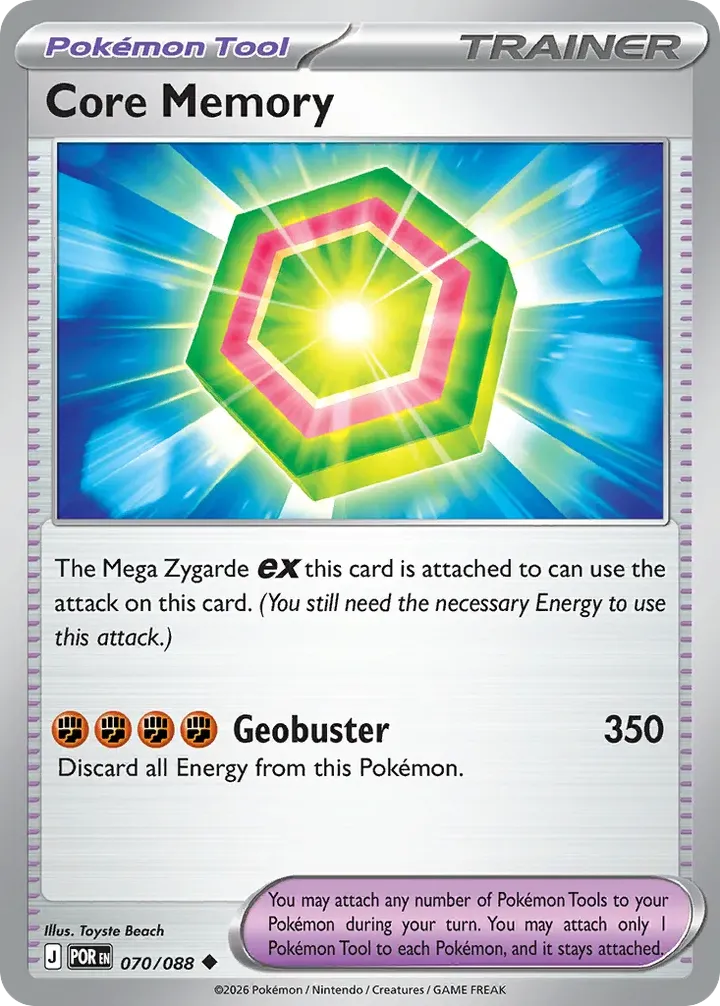 Mega Evolution—Perfect Order 영어판 Core Memory 70 카드 앞면