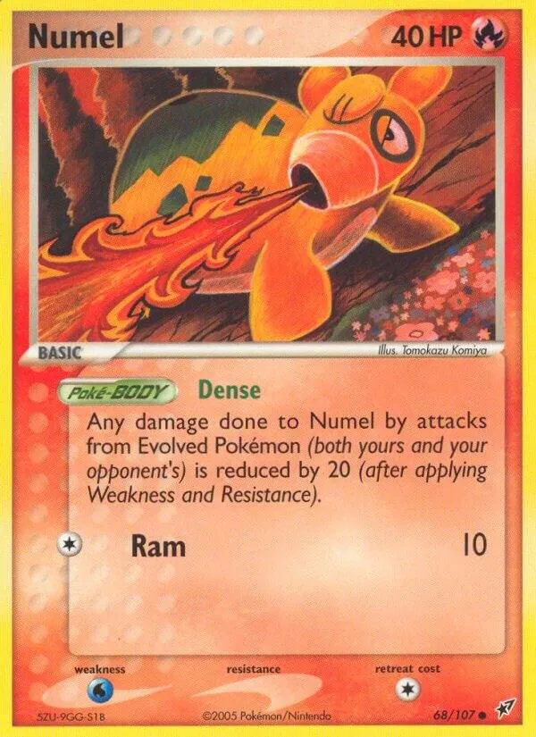 EX Deoxys 영어판 Numel 68 카드 앞면