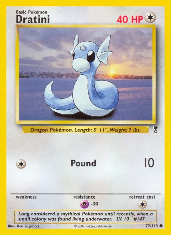 Legendary Collection 영어판 Dratini 72 카드 앞면