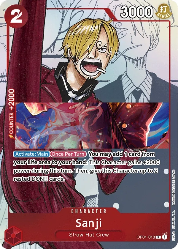 Romance Dawn 영어판 Sanji OP01-013 · 패럴렐 2 카드 앞면