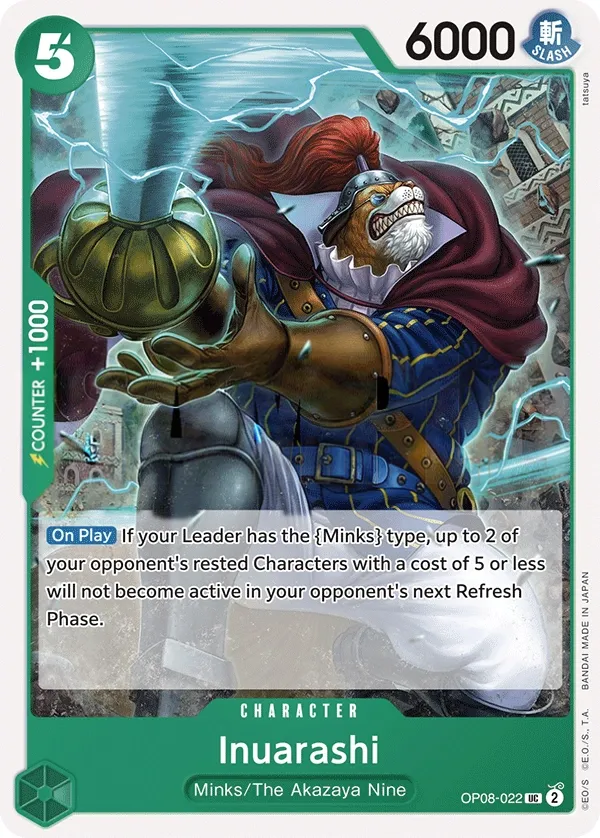 Two Legends 英語版 Inuarashi OP08-022 カード表面