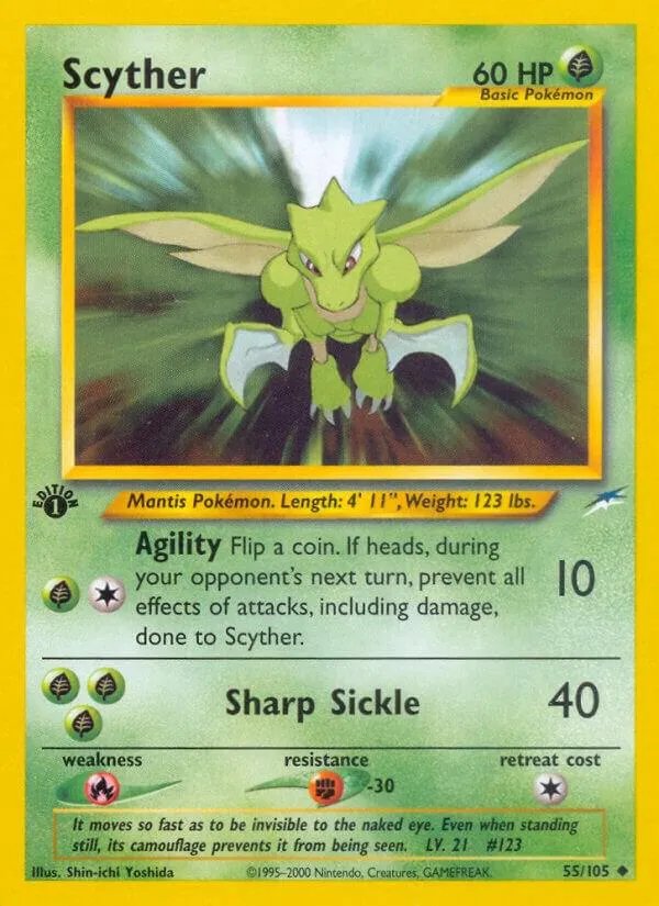 Neo Destiny 英語版 Scyther 55 カード表面