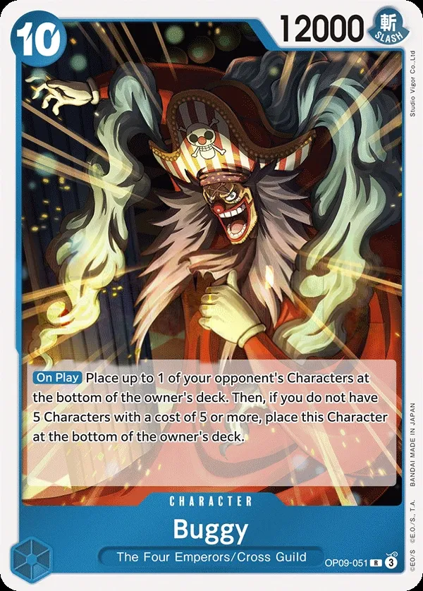 Emperors in the New World 영어판 Buggy OP09-051 카드 앞면