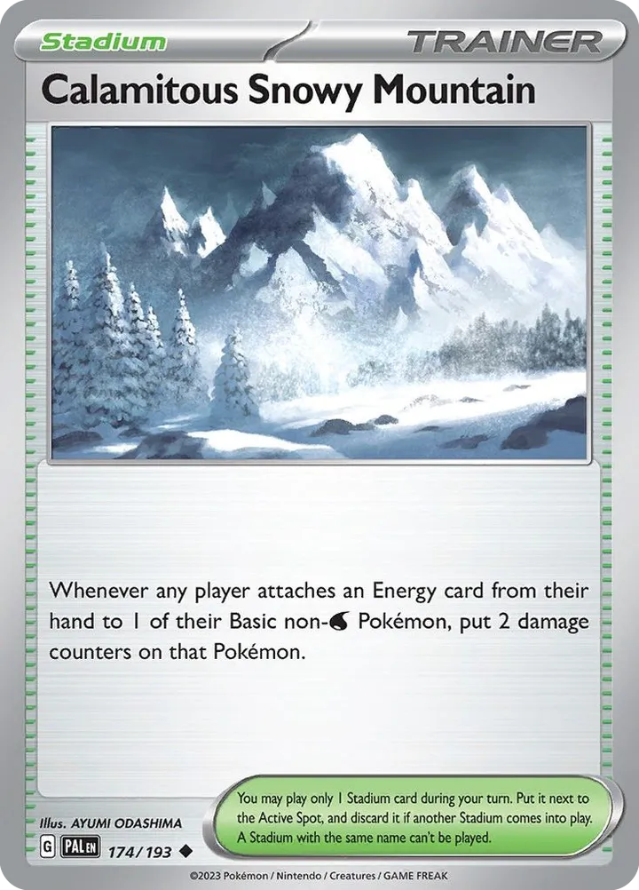 Scarlet & Violet—Paldea Evolved 英語版 Calamitous Snowy Mountain 174 カード表面