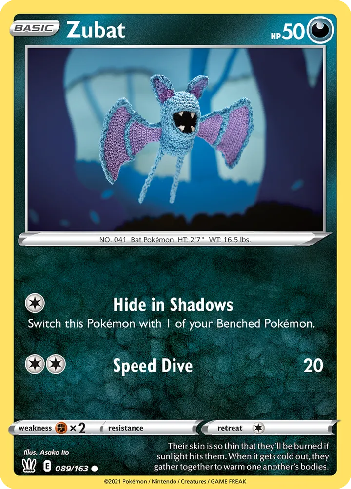 Sword & Shield—Battle Styles 영어판 Zubat 89 카드 앞면