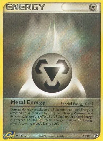EX Ruby & Sapphire 영어판 Metal Energy 94 카드 앞면