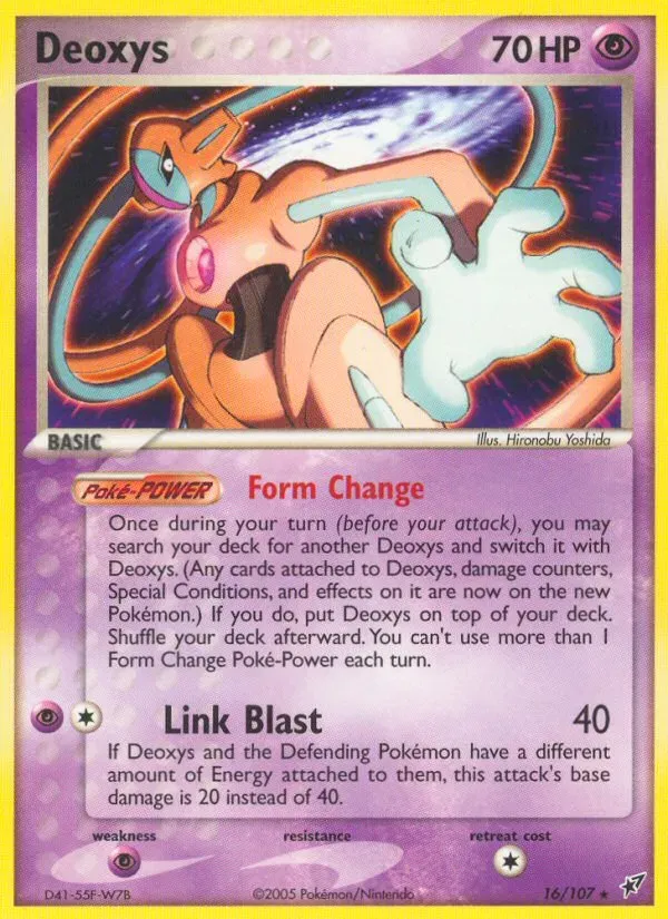 EX Deoxys 영어판 Deoxys 16 카드 앞면