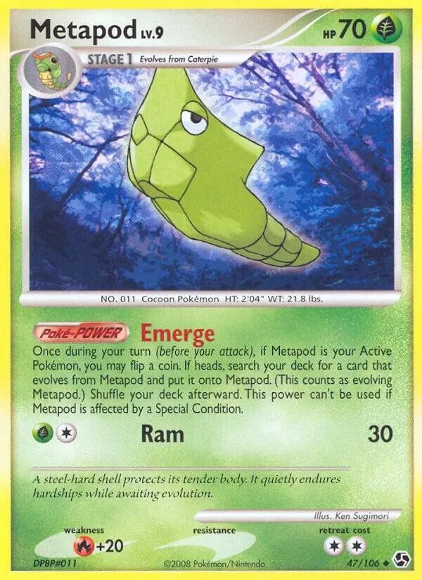 Diamond & Pearl—Great Encounters 영어판 Metapod 47 카드 앞면
