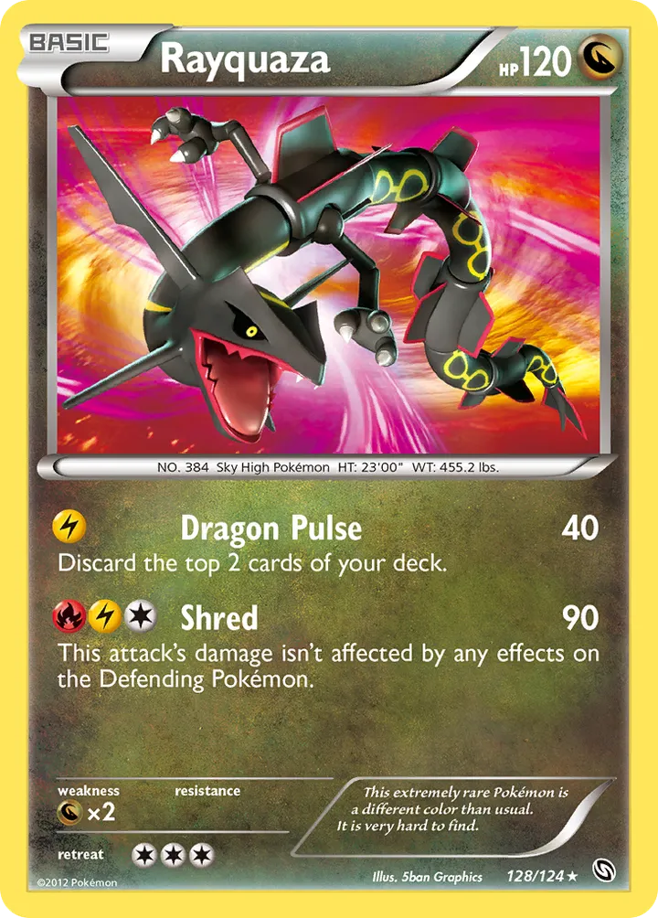 Black & White—Dragons Exalted 英語版 Rayquaza 128 カード表面