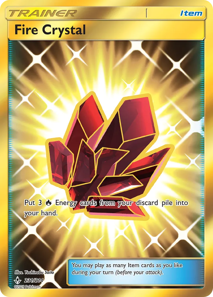Sun & Moon—Unbroken Bonds 英語版 Fire Crystal 231 カード表面