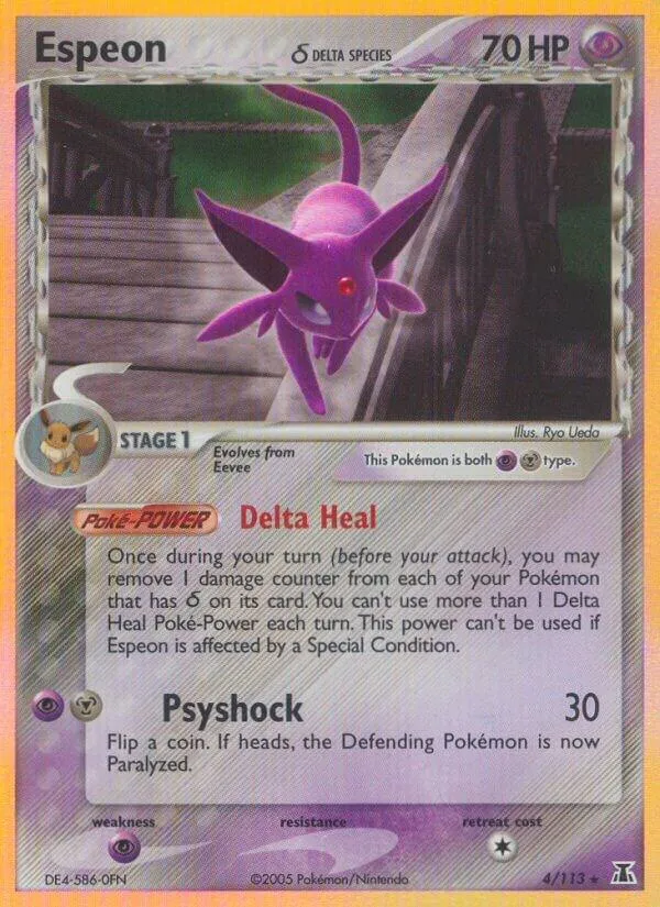 EX Delta Species 英語版 Espeon δ 4 カード表面