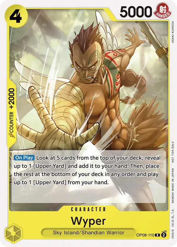 Two Legends 英語版 Wyper OP08-110 · パラレル 2 カード表面