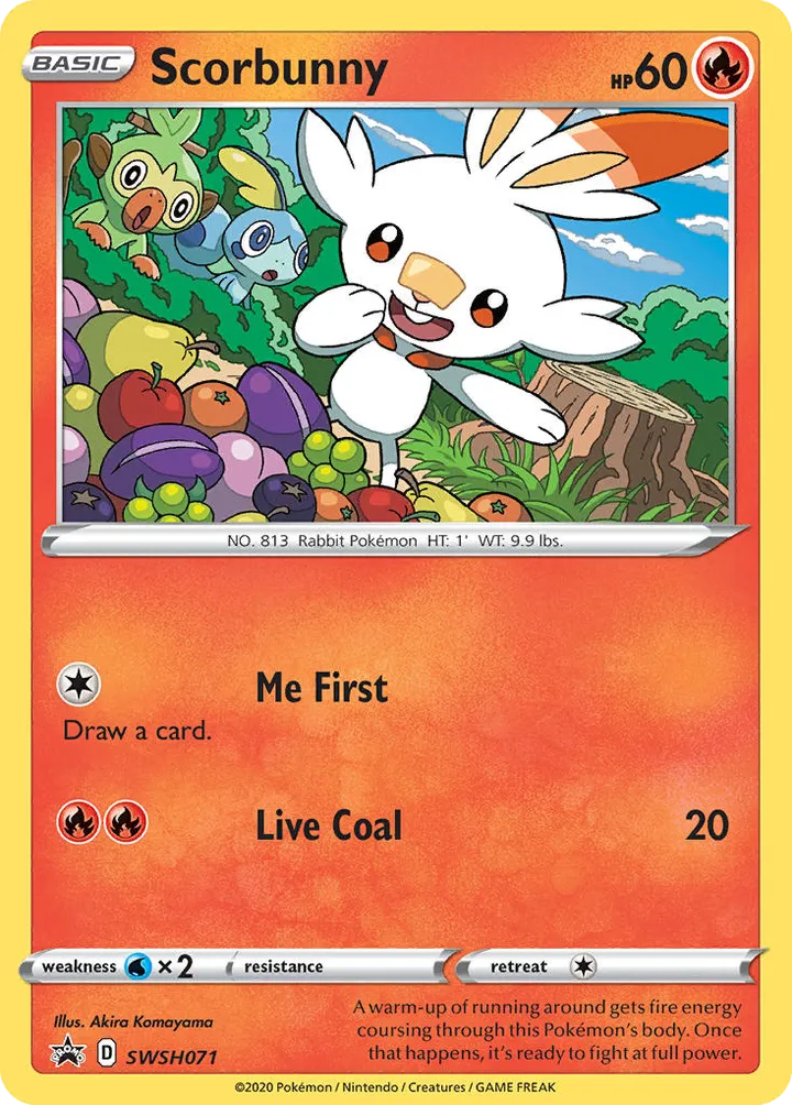 SWSH Black Star Promos 영어판 Scorbunny SWSH071 카드 앞면