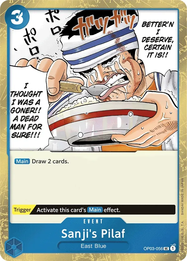 Pillars of Strength 英語版 Sanji's Pilaf OP03-056 · パラレル 2 カード表面