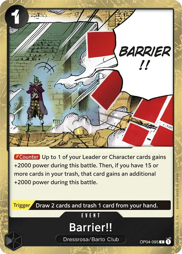 Kingdoms of Intrigue 英語版 Barrier!! OP04-095 · パラレル 2 カード表面