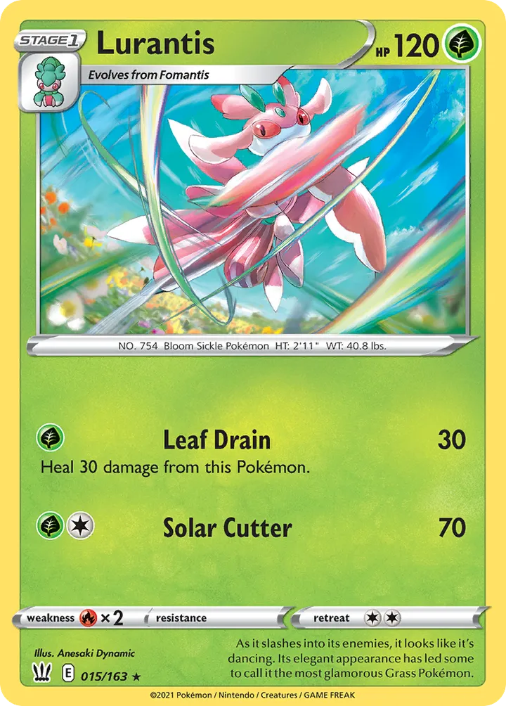 Sword & Shield—Battle Styles 영어판 Lurantis 15 카드 앞면