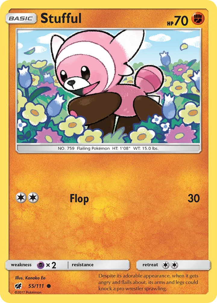 Sun & Moon—Crimson Invasion 영어판 Stufful 55 카드 앞면