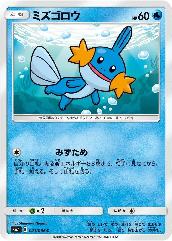 裂空のカリスマ 일본판 ミズゴロウ 21 카드 앞면