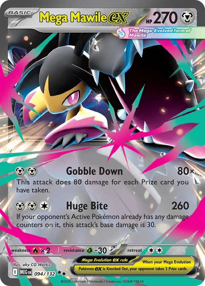 Mega Evolution 英語版 Mega Mawile ex 94 カード表面