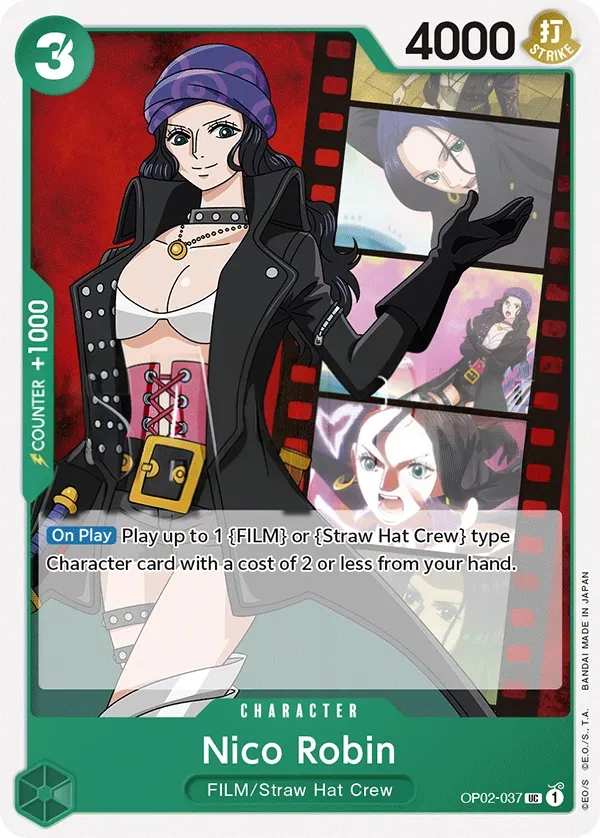 Paramount War 英語版 Nico Robin OP02-037 · パラレル カード表面