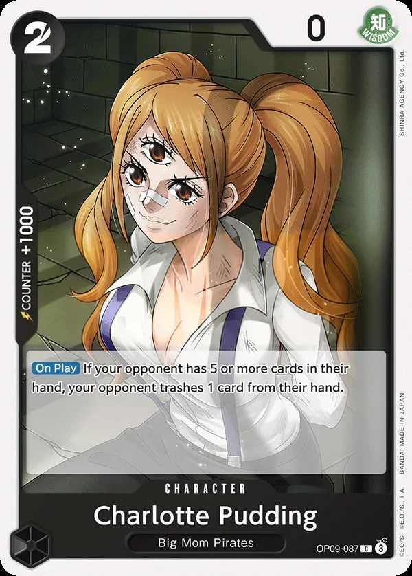 Emperors in the New World 영어판 Charlotte Pudding OP09-087 카드 앞면