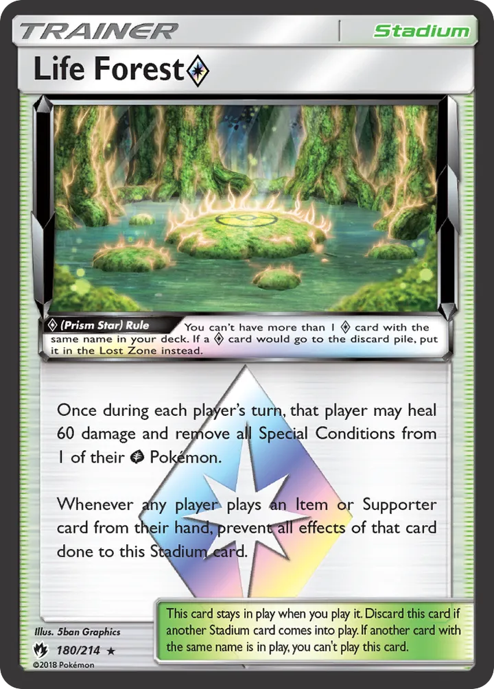 Front of Life Forest ◇ 180, Sun & Moon—Lost Thunder English