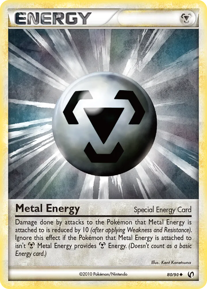 HS—Undaunted 영어판 Metal Energy 80 카드 앞면