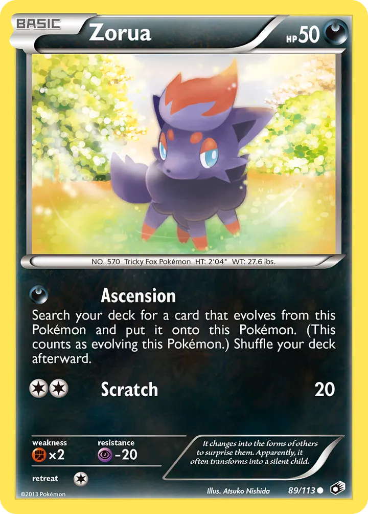Black & White—Legendary Treasures 英語版 Zorua 89 カード表面