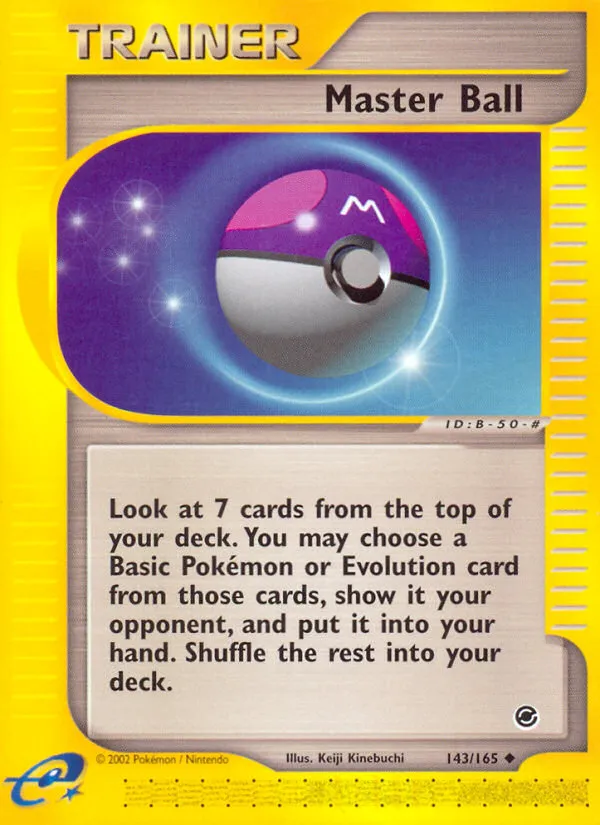Expedition Base Set 영어판 Master Ball 143 카드 앞면