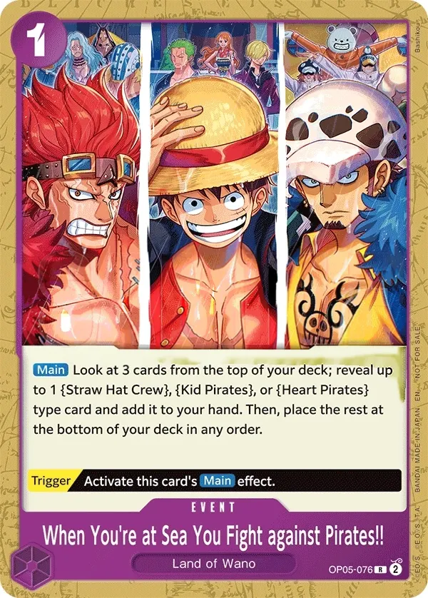 Awakening of the New Era 英語版 When You're at Sea You Fight against Pirates!! OP05-076 · パラレル 2 カード表面