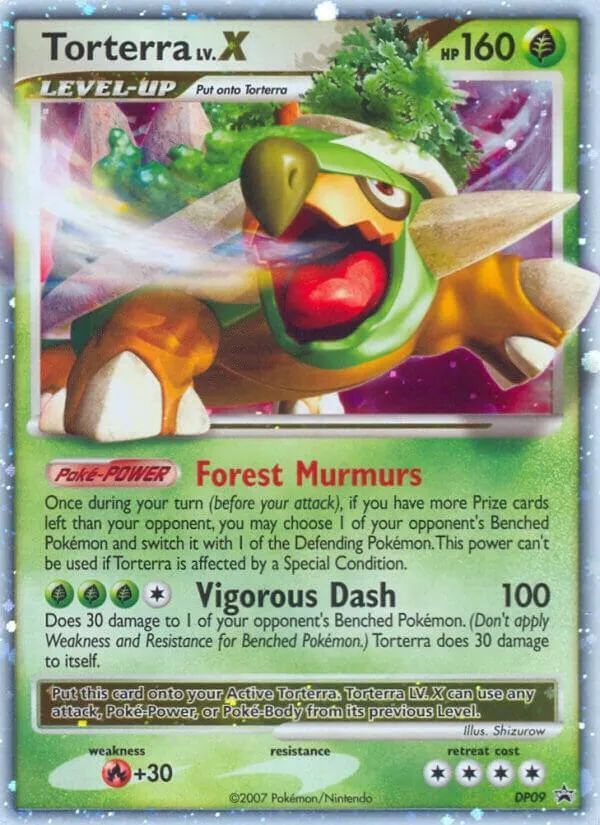 DP Black Star Promos 영어판 Torterra LV.X DP09 카드 앞면