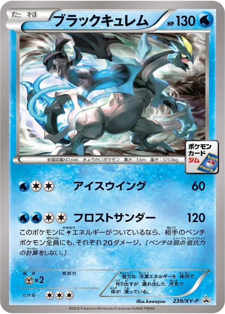 Front of Black Kyurem 239, XY-Pプロモーションカード Japanese