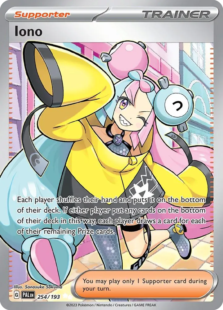 Scarlet & Violet—Paldea Evolved 영어판 Iono 254 카드 앞면