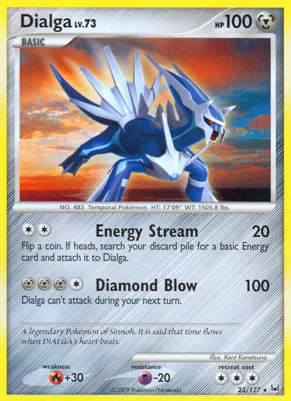 Platinum 영어판 Dialga 23 카드 앞면