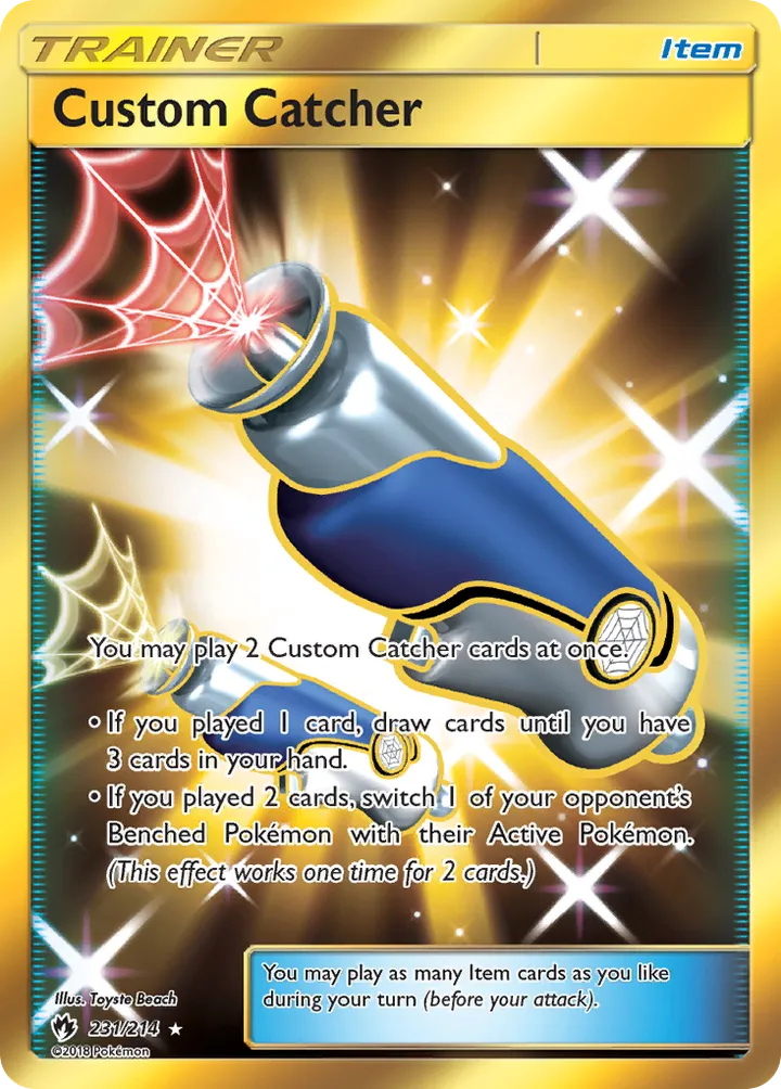 Sun & Moon—Lost Thunder 영어판 Custom Catcher 231 카드 앞면
