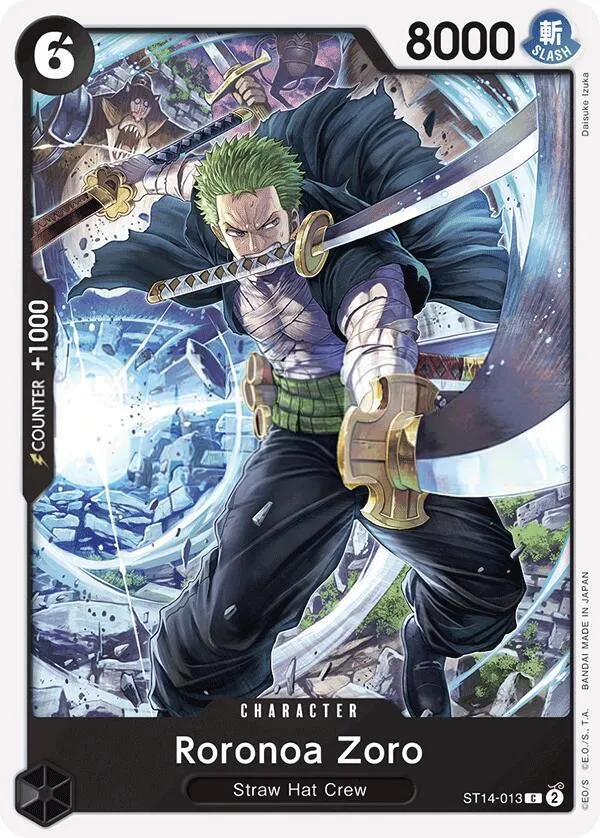 3D2Y 英語版 Roronoa Zoro ST14-013 カード表面