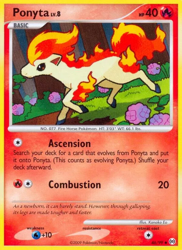 Platinum—Arceus 영어판 Ponyta 46 카드 앞면