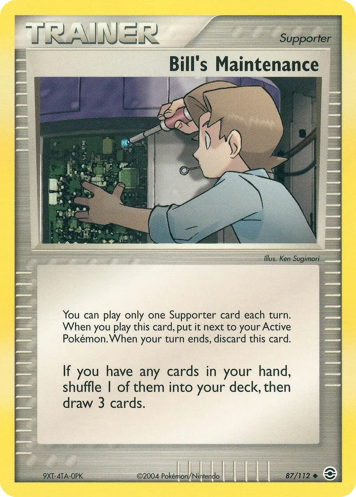 EX FireRed & LeafGreen 영어판 Bill's Maintenance 87 카드 앞면