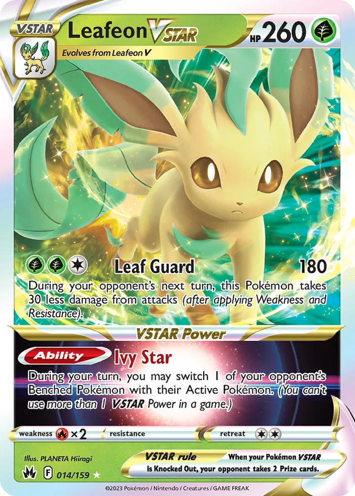 Crown Zenith 英語版 Leafeon VSTAR 14 カード表面