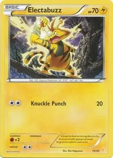 XY Trainer Kit: Pikachu Libre & Suicune 英語版 Electabuzz 15 カード表面