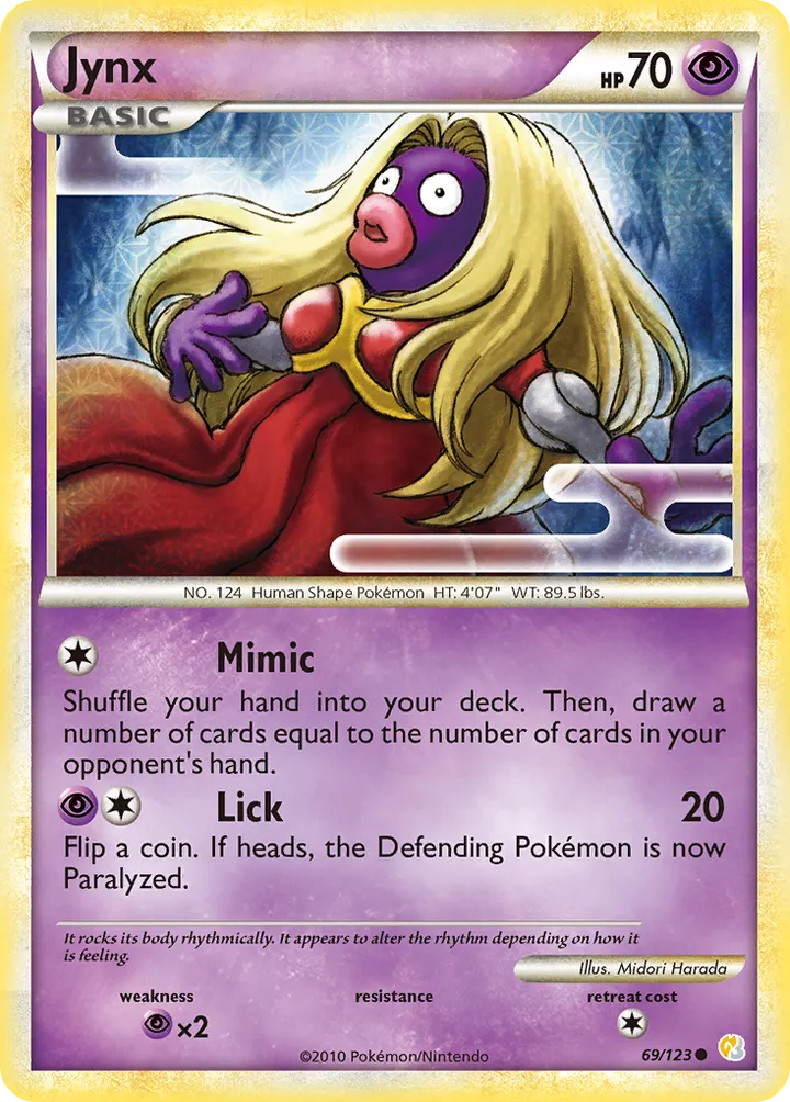 HeartGold & SoulSilver 영어판 Jynx 69 카드 앞면