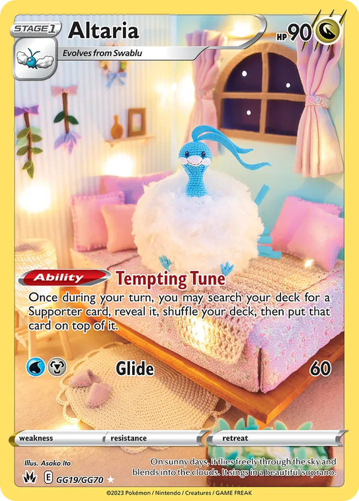 Front of Altaria GG19, Crown Zenith English