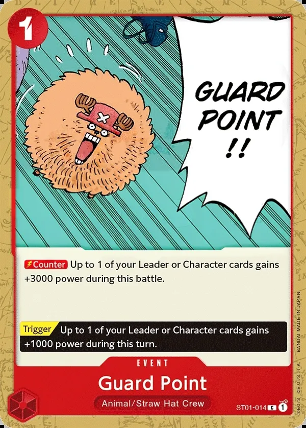Straw Hat Crew 英語版 Guard Point ST01-014 カード表面