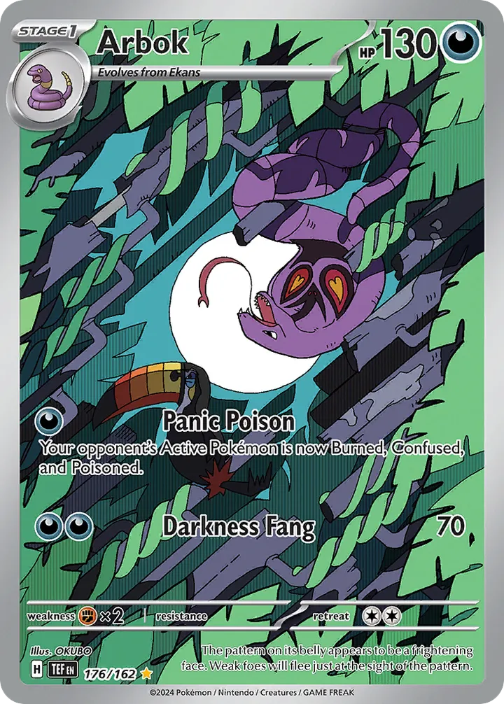 Scarlet & Violet—Temporal Forces 영어판 Arbok 176 카드 앞면