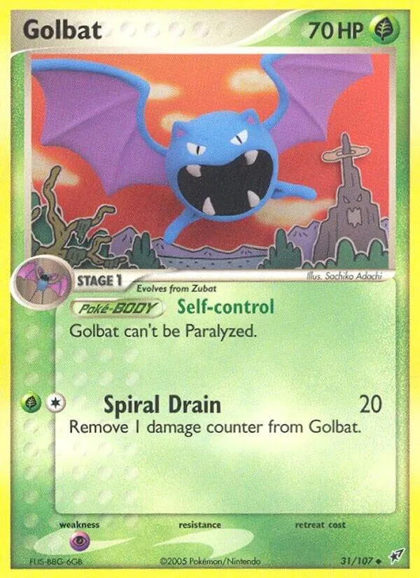 EX Deoxys 영어판 Golbat 31 카드 앞면